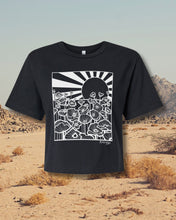 Load image into Gallery viewer, Crop-shirt-floral_black