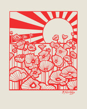 Load image into Gallery viewer, Flowers-Sun-Red