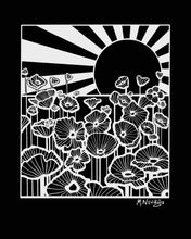 Load image into Gallery viewer, Flower-Black-White