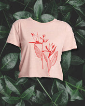 Load image into Gallery viewer, Crop-Top-Floral-Pink
