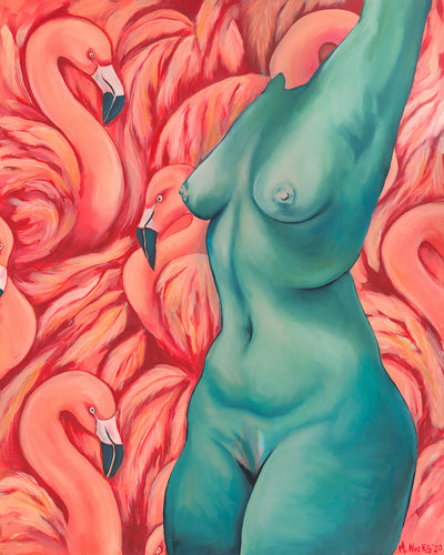 Painting-Figure-Flamingo